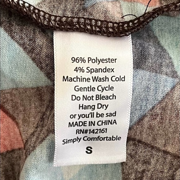 LuLaRoe NWT Julia Raglan Geometric Print Dress Small - Picture 10 of 11